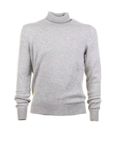 Malo Cashmere Turtleneck Sweater In Gray