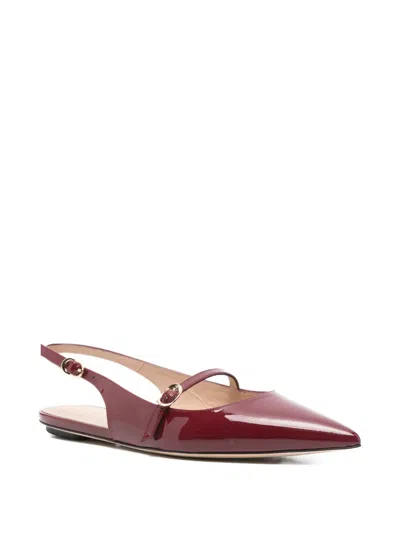 Stuart Weitzman Adjustable Strap Slingback Sandals In Red