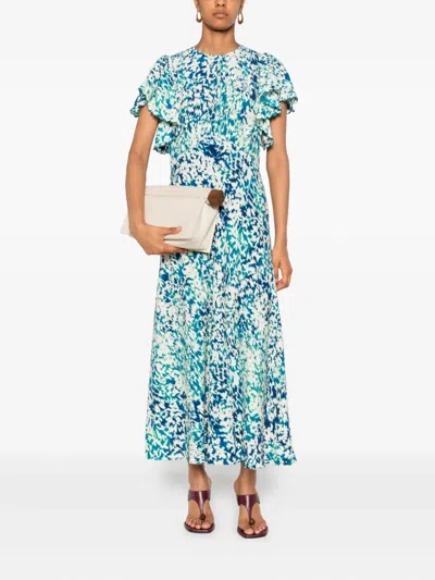 Ulla Johnson Ruffled Maxi Dress In Blue