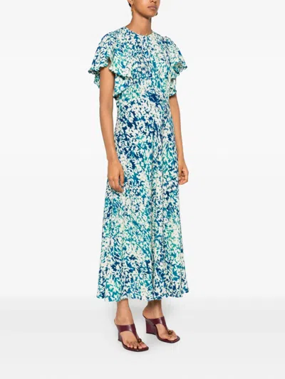 Ulla Johnson Ruffled Maxi Dress In Blue