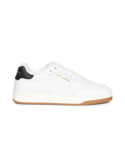 Saint Laurent White Smooth Leather Sl/61 Sneakers