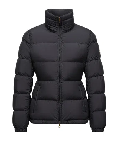 Moncler Dourbe Zip-up Short Puffer Jacket In Blue