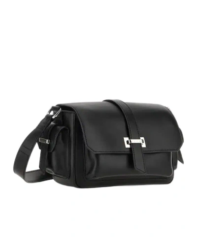 Hogan Rectangular Black Bag With Structured Silhouette In Black