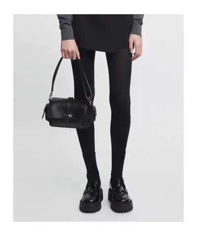 Hogan Rectangular Black Bag With Structured Silhouette In Black