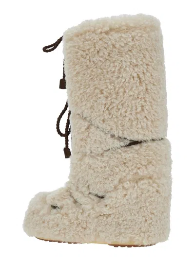 Moon Boot Logo Embellished Mid-calf Flat Sole Boots In Multi