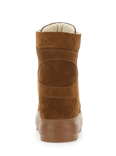 Casadei 80mm Lace-up Wedge-heel Sneakers In Brown