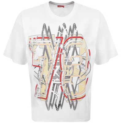 Diesel Man T-shirt White Size L Cotton In White