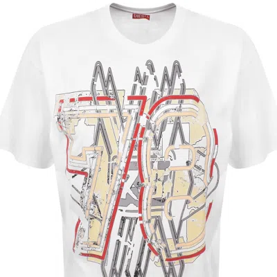 Diesel Man T-shirt White Size L Cotton In White