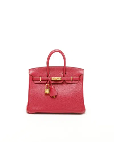 Pre-owned Hermes Hermès Birkin 25 Togo Ruby Bag