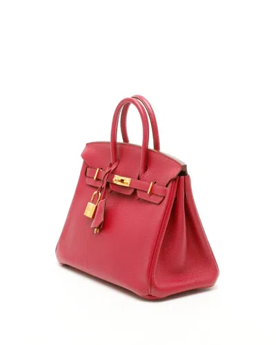 Pre-owned Hermes Hermès Birkin 25 Togo Ruby Bag