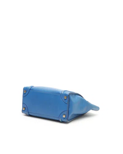 Celine Céline Luggage Micro Bag In Blue