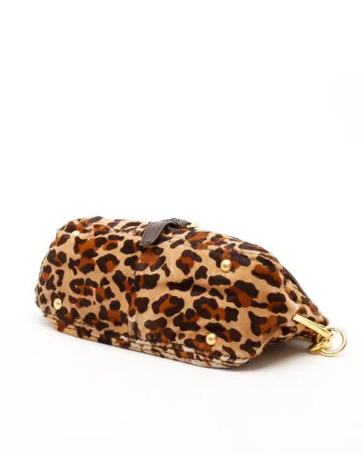 Prada Leopard Fur Chain Hobo Bag In Multi