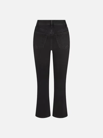 Frame The Reboot Crop Bootcut Jeans In Black