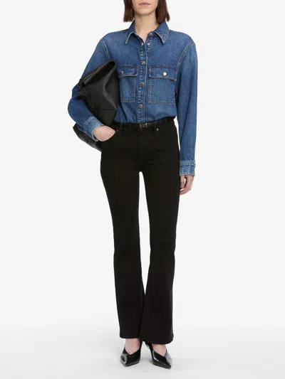 Frame Le High Waist Pixie Flare Jeans In Black