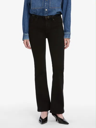 Frame Le High Waist Pixie Flare Jeans In Black