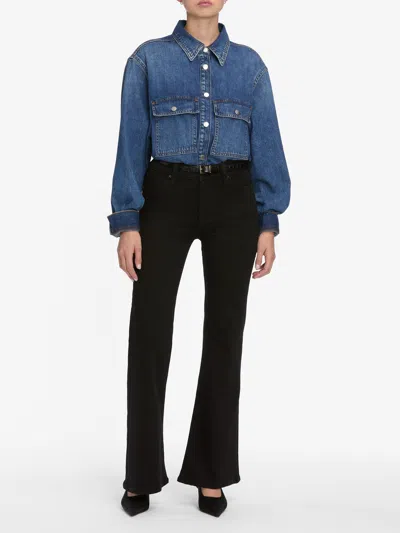 Frame Le High Waist Pixie Flare Jeans In Black
