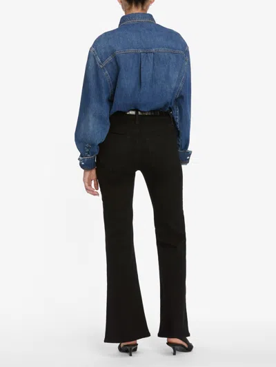 Frame Le High Waist Pixie Flare Jeans In Black