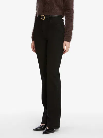 Frame Icon Mid-rise Flared Jeans In Black