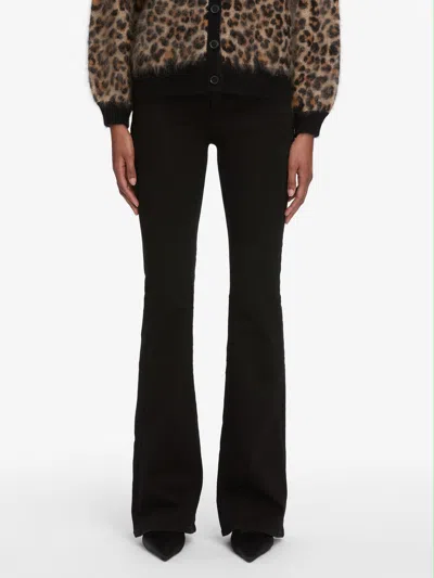 Frame Le High Waist Pixie Flare Jeans In Black