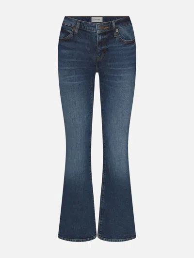 Frame The Pixie Low Rise Bootcut Jeans In Black