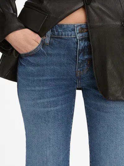 Frame The Pixie Low Rise Bootcut Jeans In Black