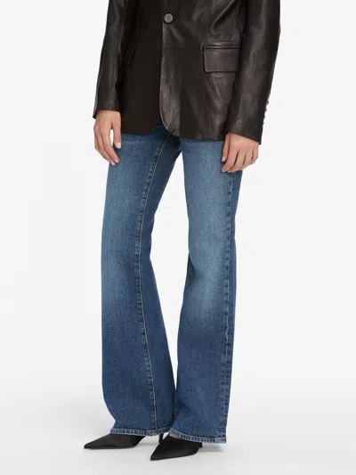 Frame The Pixie Low Rise Bootcut Jeans In Black