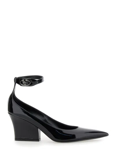 Valentino Garavani Black Leather Platforms Pumps