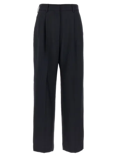 Blazé Milano Pleated Pocket Straight Trousers In Blue