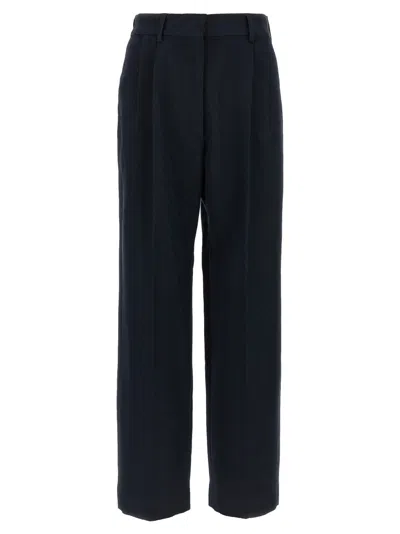 Blazé Milano Pleated Pocket Straight Trousers In Blue