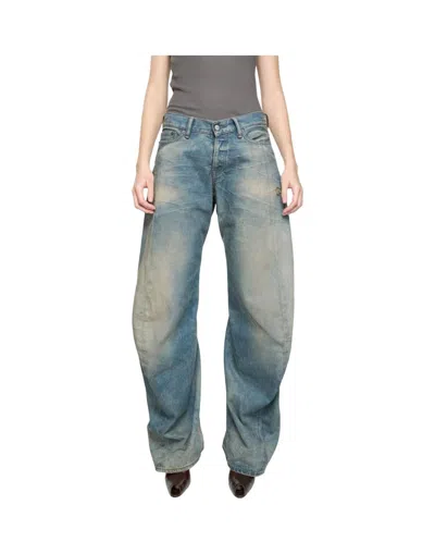 Acne Studios Relaxed Fit Vintage Denim Jeans In Gray
