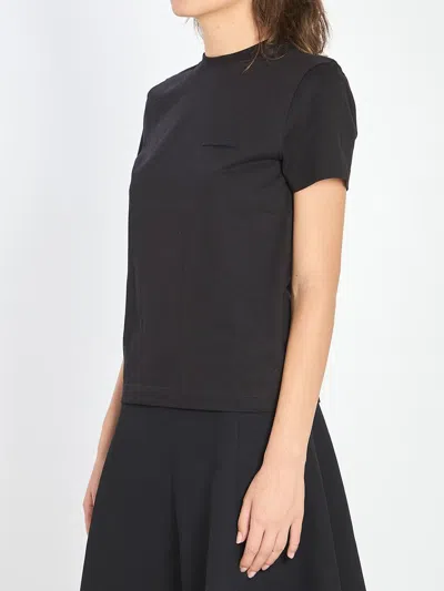 Jacquemus Grosgrain Short Sleeve T-shirt In Black