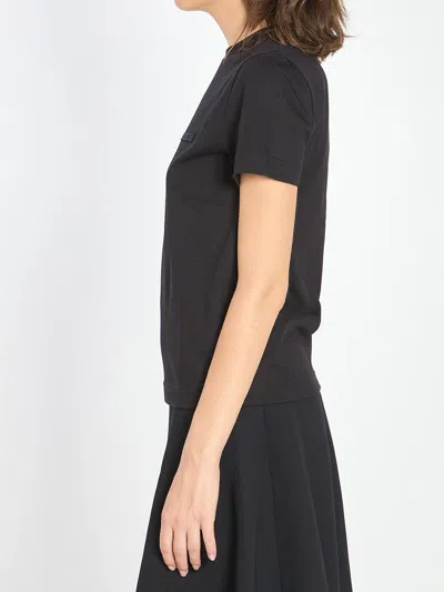 Jacquemus Grosgrain Short Sleeve T-shirt In Black