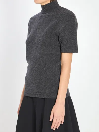 Jacquemus Cozy Turtleneck Knitwear Short Sleeves In Gray