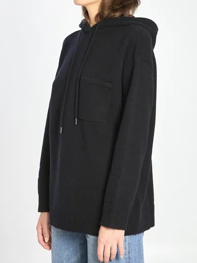 Max Mara Wool And Cashmere Knit Sweatshirt In Black