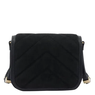 Pinko Suede Mini Love Bag Box Shoulder Bag In Black