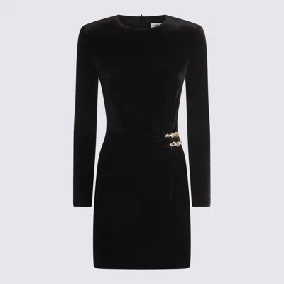 Self-portrait Mini Velvet Dress In Black