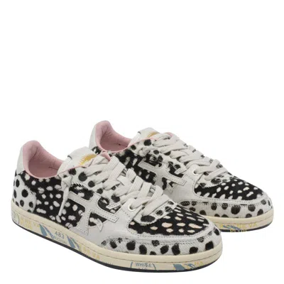 Premiata Dalmatian-print Lace-up Sneakers In Multi