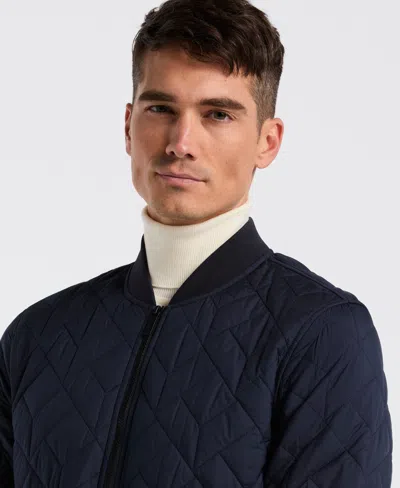 Perry Ellis Men's Geo Quilted Jacket In Blue