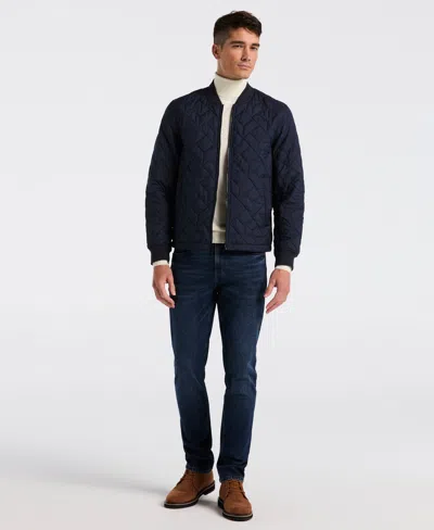 Perry Ellis Men's Geo Quilted Jacket In Blue