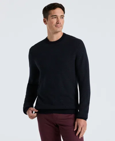Perry Ellis Men's Space Dye Texture Crew Neck Sweater In Blue