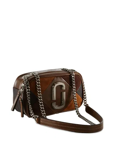 Marc Jacobs The Quilted Softshot Brown Multi Suede Cross-body Bag Size In Brown