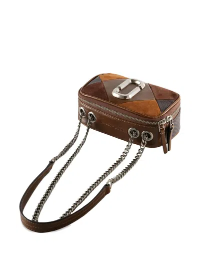 Marc Jacobs The Quilted Softshot Brown Multi Suede Cross-body Bag Size In Brown