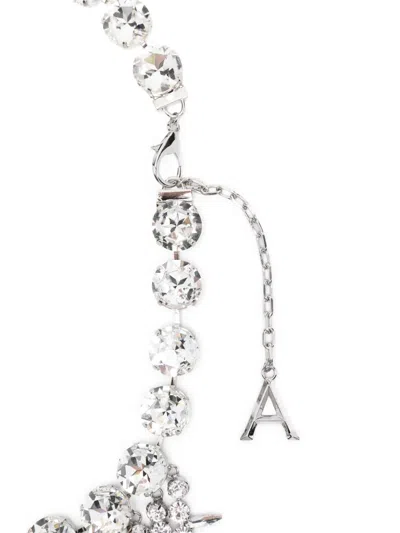 Area Crystal-embellished Chocker Necklace In Metallic