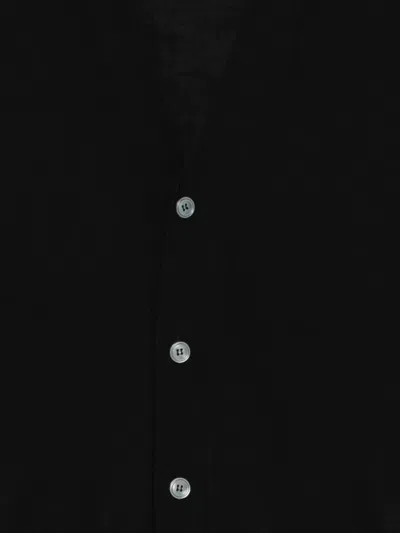 Lardini Button-front Wool Cardigan In Black