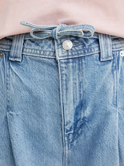 PLEATED DRAWSTRING JEANS