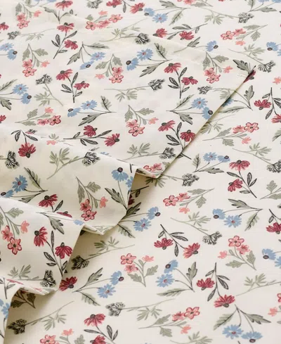 Sunham Microfiber Easy Care Printed 4-pc. Sheet Set, King