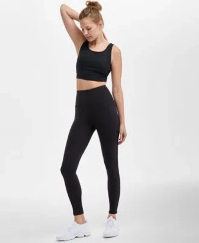 Id Ideology Womens Solid 7 8 Compression Leggings Xs 4x Created For Macys In Black