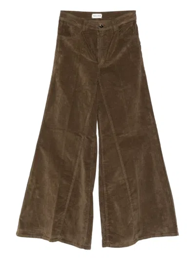 True Avenue Corduroy Trousers In Green