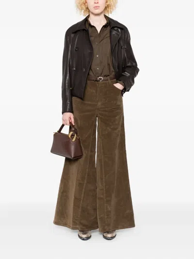 True Avenue Corduroy Trousers In Green