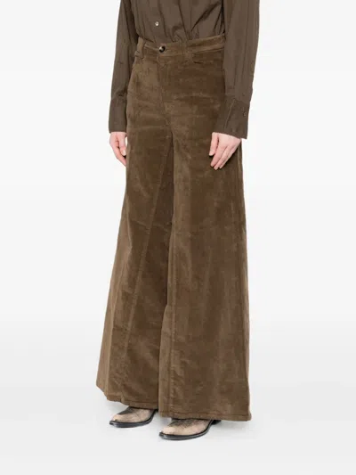 True Avenue Corduroy Trousers In Green